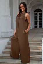 Load image into Gallery viewer, Double Take Full Size Tie Back Cutout Sleeveless Jumpsuit
