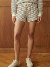 Load image into Gallery viewer, Stripe Print Drawstring Dolphin Shorts
