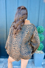 Load image into Gallery viewer, Cheetah-Patterned Mock-Neck Sweatshirt

