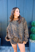 Load image into Gallery viewer, Cheetah-Patterned Mock-Neck Sweatshirt
