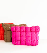 Load image into Gallery viewer, Quilted Puffer Makeup Bag Cosmetic Travel Pouch
