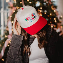 Load image into Gallery viewer, Feeling Festive Two-Toned Christmas Trucker Hat
