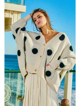 Load image into Gallery viewer, Oversized Polka-Dot Cardigan

