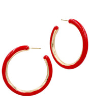 Load image into Gallery viewer, 45mm Color Enamel Hoops
