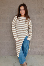 Load image into Gallery viewer, Striped Asymmetric Knit Top
