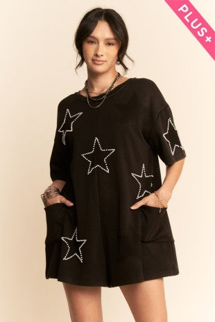 Star Washed Pearl Romper (Plus)