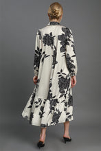 Load image into Gallery viewer, Umgee Ruffle Hem Flower Print Johnny Collar Dress
