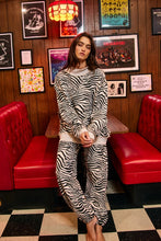 Load image into Gallery viewer, Zebra Print Elastic-Cuff Jogger Pants
