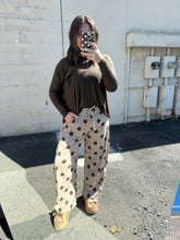 Load image into Gallery viewer, Polka Dot Fleece Barrel Sweatpants- Ash Mocha
