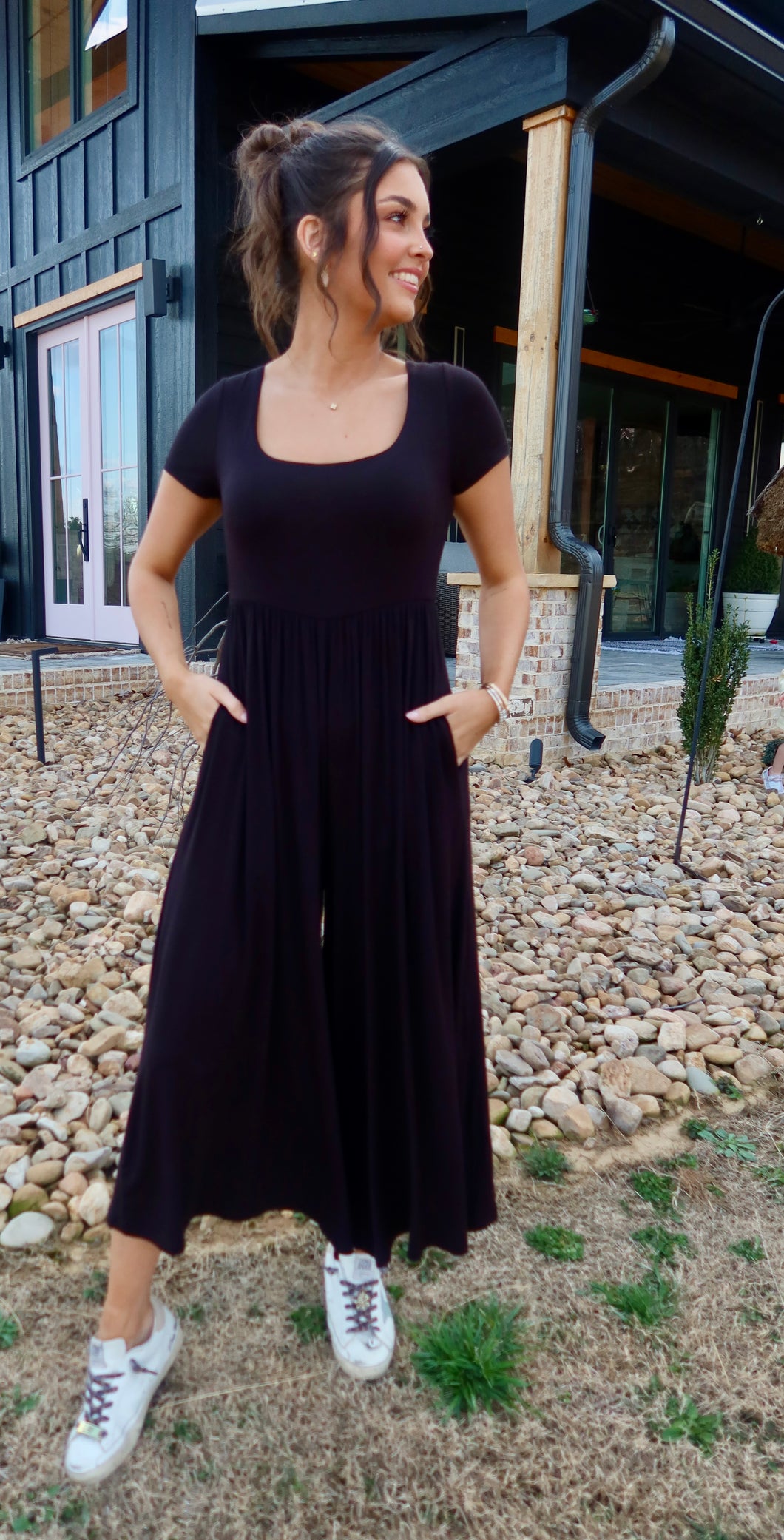 SHORT SLEEVE JUMPSUIT