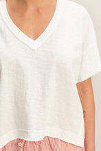 Load image into Gallery viewer, Oversized V-neck Short Sleeve Top (2 Colors)
