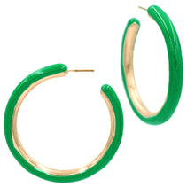 Load image into Gallery viewer, 45mm Color Enamel Hoops
