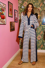 Load image into Gallery viewer, Zip-Neck Stripe Pullover Top
