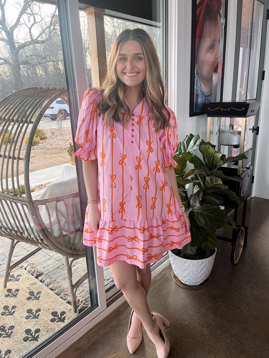 Bow Stripe Dress