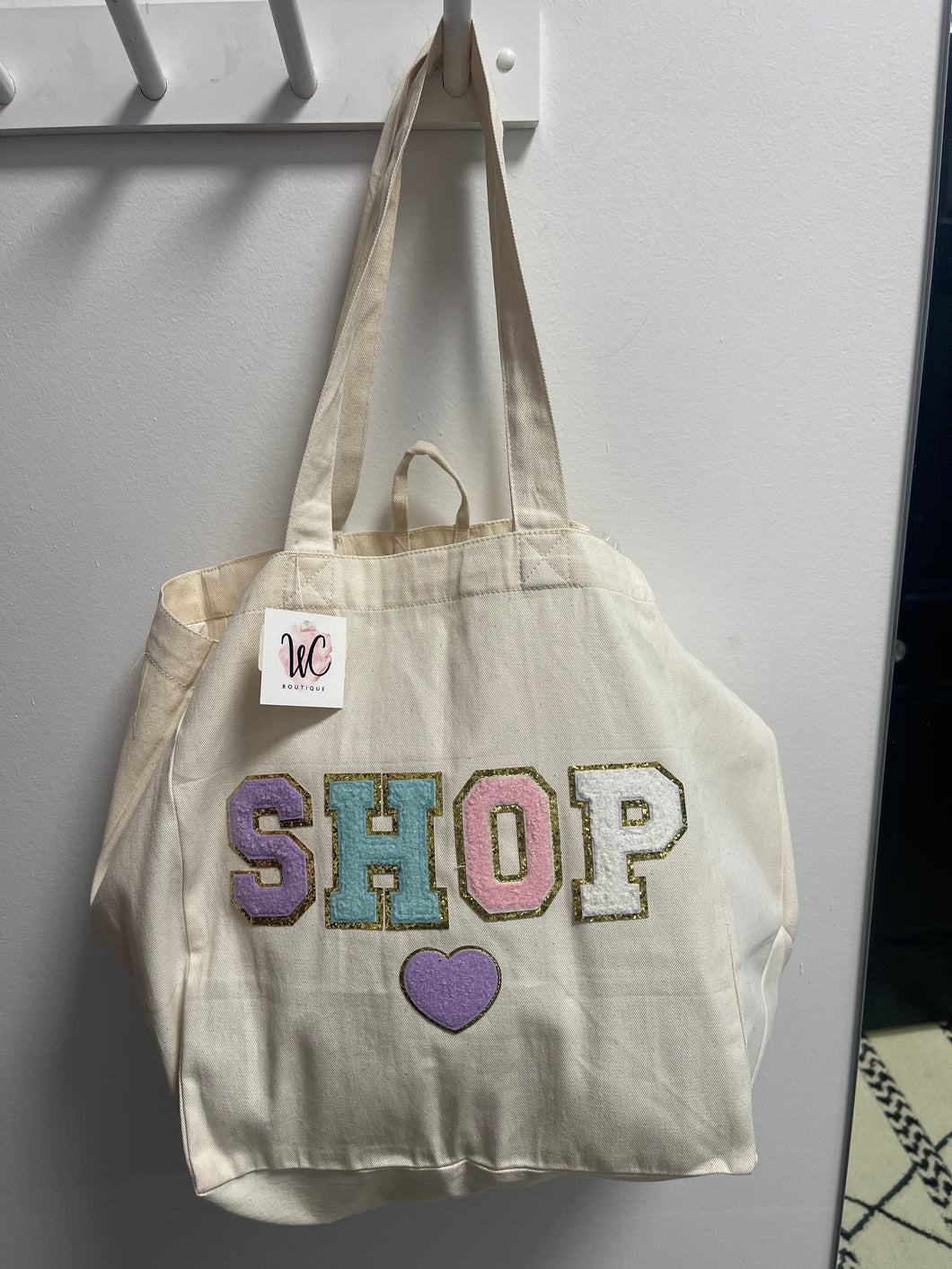 SHOP patch Canvas Bag