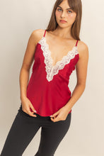 Load image into Gallery viewer, Lace Trimmed Cami Top
