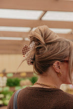 Load image into Gallery viewer, BROWN GINGHAM TOMATO CHARM CLAW
