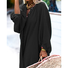 Load image into Gallery viewer, Button Down Long Sleeve Maxi Shirt Dress
