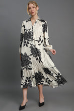 Load image into Gallery viewer, Umgee Ruffle Hem Flower Print Johnny Collar Dress
