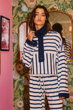 Load image into Gallery viewer, Zip-Neck Stripe Pullover Top
