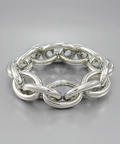 Oval Chain Stretch Bracelet