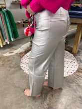 Load image into Gallery viewer, Metallic Silver Wide Leg Jean
