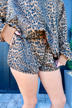 Load image into Gallery viewer, Cheetah-Pattern Drawstring Dolphin Shorts
