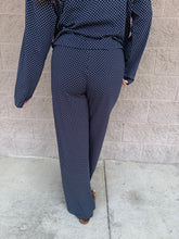 Load image into Gallery viewer, Navy Blue Polka Dot Loungewear Pants
