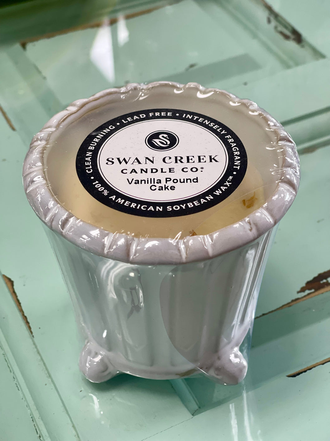 Medium Swan Creek Footed Cream Candle