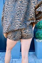 Load image into Gallery viewer, Cheetah-Pattern Drawstring Dolphin Shorts

