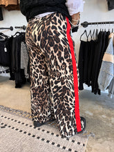 Load image into Gallery viewer, Leopard Straight Pants with Red Stripe
