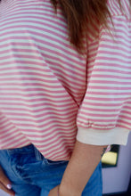 Load image into Gallery viewer, Crew Neck Stripe Short Sleeve Top
