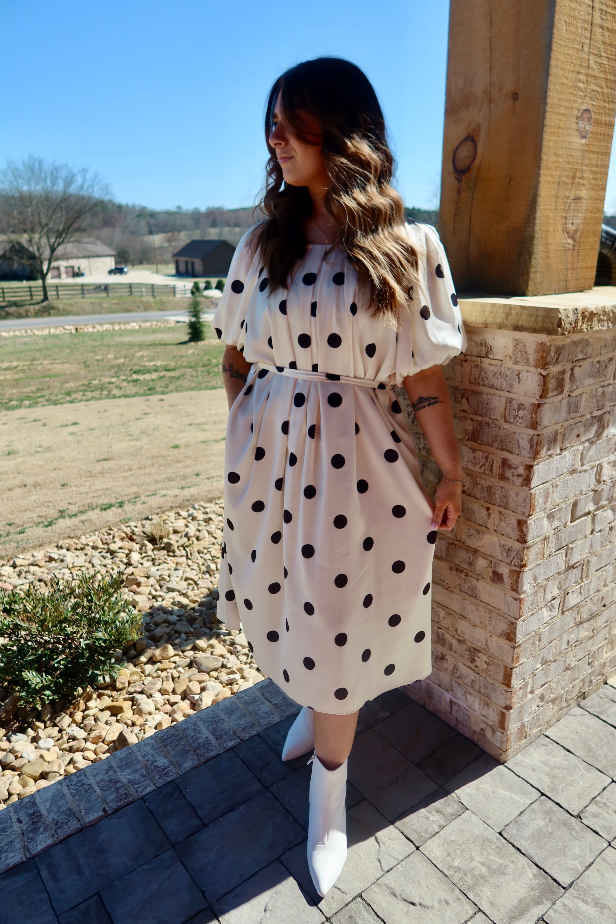 polka dot puff sleeve midi dress Polka Dot Puff Sleeve Midi Dress – Wildwood Charm, LLC