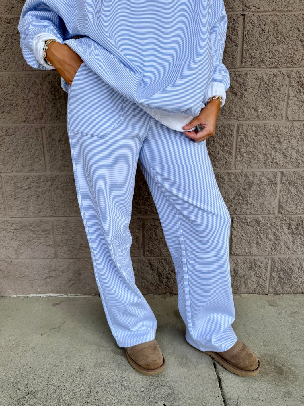 Blue Mini Stripe Sweats