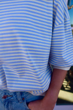 Load image into Gallery viewer, Crew Neck Stripe Short Sleeve Top
