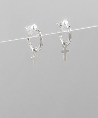 Cross Dangle Hoops
