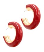 Chunky Color Enamel Hoops