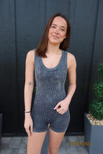 Load image into Gallery viewer, Stone Washed Ribbed Seamless Sports Romper
