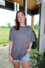 Load image into Gallery viewer, Oversized Front Pocket Boyfriend Tee

