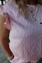 Load image into Gallery viewer, Bow Jacquard Ruffle Cap Sleeve Top and Shorts Set

