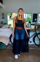 Load image into Gallery viewer, Short Sleeves Lace With Sheer Maxi Dress
