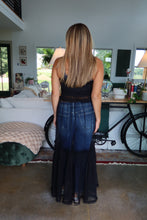 Load image into Gallery viewer, Short Sleeves Lace With Sheer Maxi Dress
