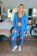 Load image into Gallery viewer, Snap Button Sweater Cardigan- Thigh Length
