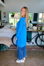 Load image into Gallery viewer, Snap Button Sweater Cardigan- Thigh Length
