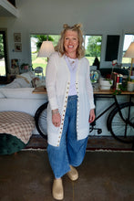 Load image into Gallery viewer, Snap Button Sweater Cardigan- Thigh Length
