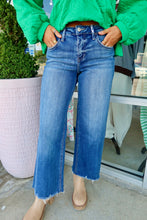 Load image into Gallery viewer, Mid Rise Raw Hem Wide Jeans
