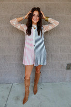 Load image into Gallery viewer, Stripe Patchwork Romper
