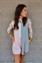 Load image into Gallery viewer, Stripe Patchwork Romper
