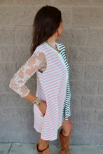 Load image into Gallery viewer, Stripe Patchwork Romper
