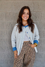 Load image into Gallery viewer, Contrast Rib Loose Cardigan
